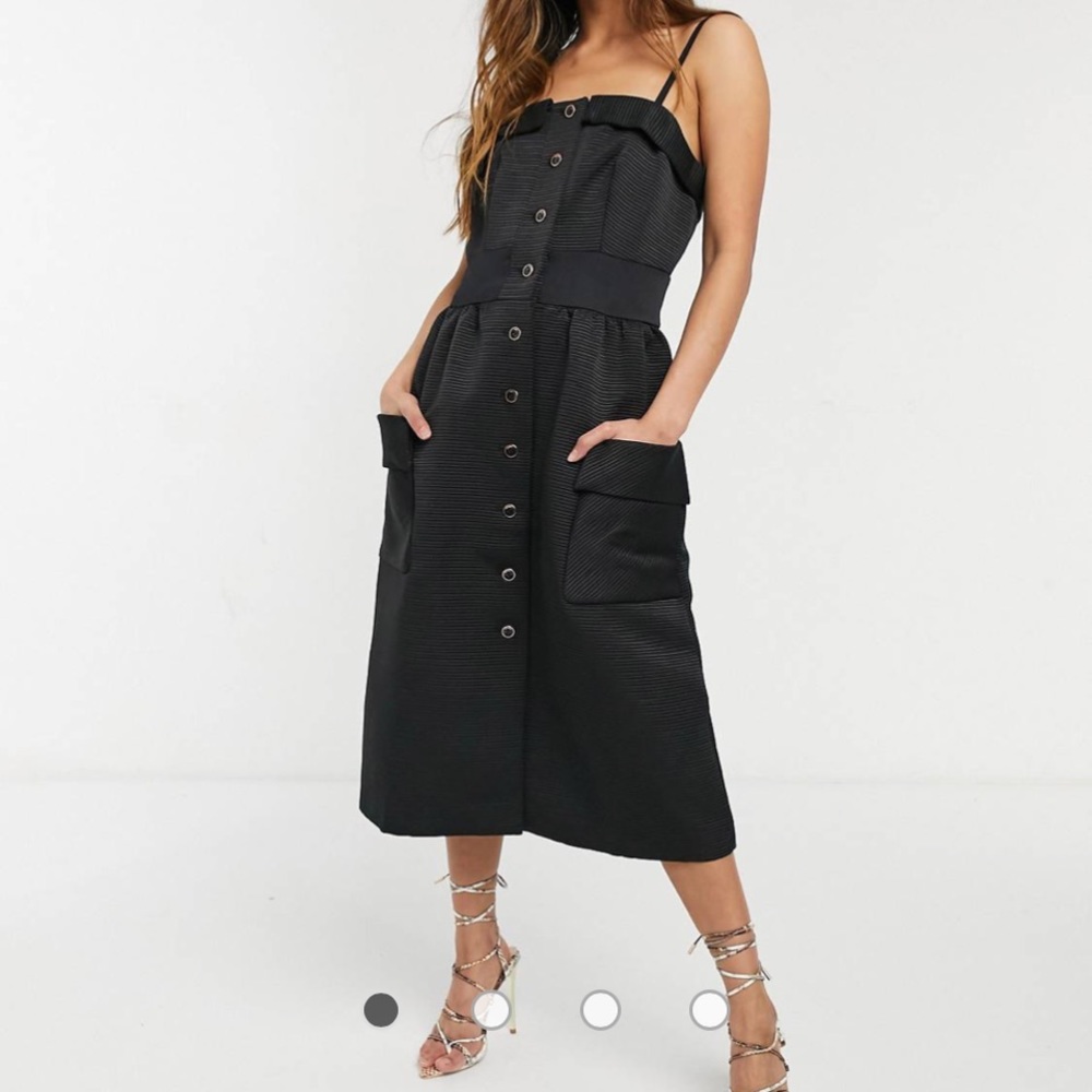 NEW Ted Baker Black Button Dress, 1